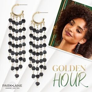 Park Lane Golden Hour Elegant Black and Gold Earrings